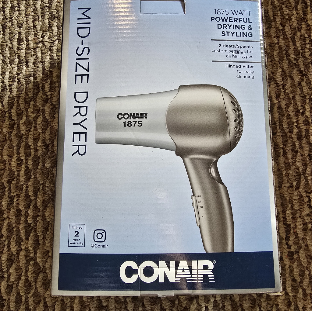Conair 1875 Watt MidSize Hair Dryer Conair 1875 Watt MidSize Hair Dryer